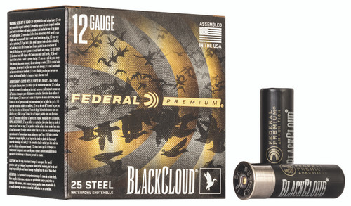 Federal Premium Black Cloud 12 Gauge 3" Shotshells 1 1/4 oz #4 Shot 25 Round Box
